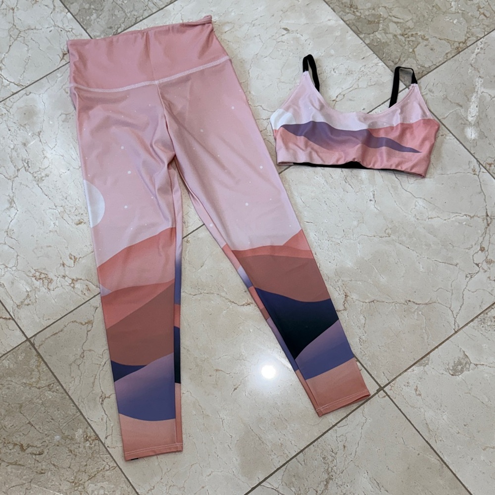 Onzie Pink and Blue Activewear Set